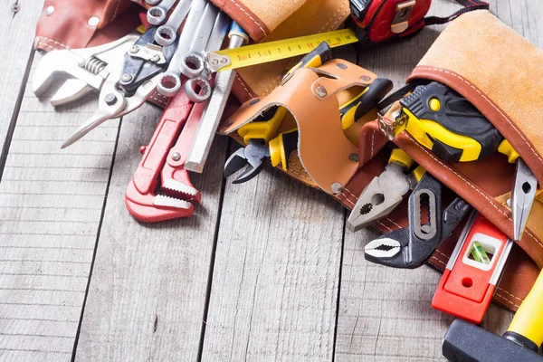 Tool belt with hand tools — Stock Photo, Image