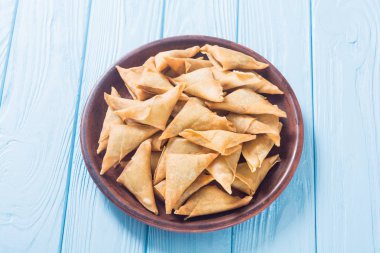 Geleneksel Asya vejetaryen gıda samosa