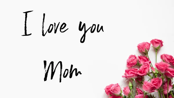 Mother Day Women Day Valentine Day Birthday Background Fresh Roses — Stock Photo, Image