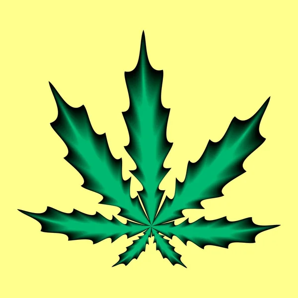 Ikona Marihuany Nebo Konopí Ilustrace Rostlinného Vektoru — Stockový vektor
