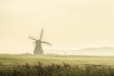 Sis sonbahar sırasında fabrikasında