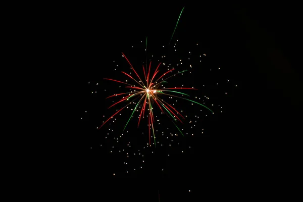 Fireworks, siyahta izole — Stok fotoğraf