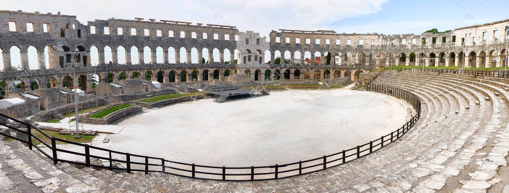 Roman amphitheater in Pula, Croatia