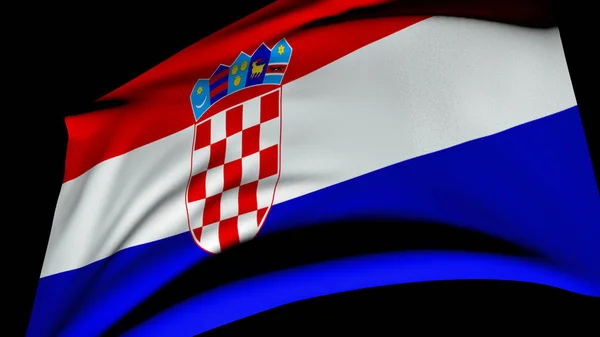 Horvátország Zászlaja Illusztráció — Stock Fotó