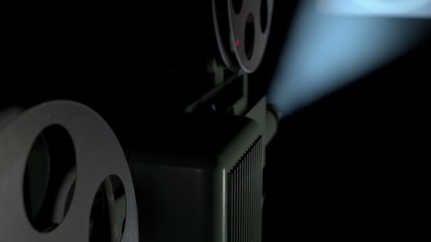 Animation Old Retro Movie Projector Render — Stock Video