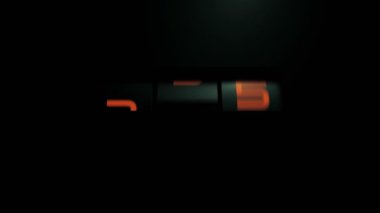 Mekanik sayaç sayısını sayar. Animasyon döngüsü, 3d render