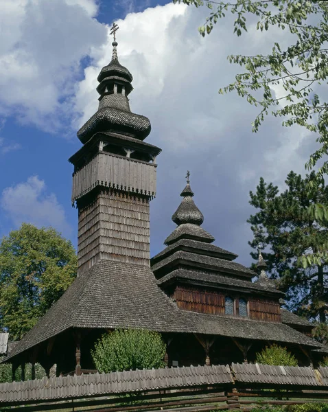 Chiesa di legno Mikhail a Uzhgorod — Foto Stock