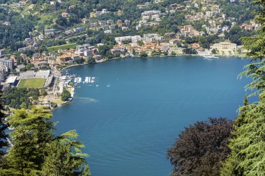 Lago di Como İtalya Above.Aerial görünümü
