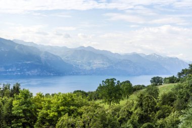 Lago di Como İtalya. Como Gölü arka plan