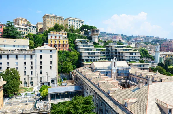 Paysage Urbain Centre Historique Gênes Italie Haut Vue Aérienne — Photo