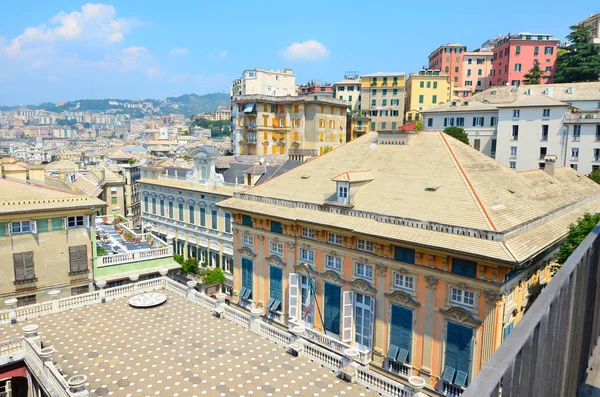 Paysage Urbain Centre Historique Gênes Italie Haut Vue Aérienne — Photo