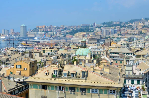 Paysage Urbain Centre Historique Gênes Italie Haut Vue Aérienne — Photo