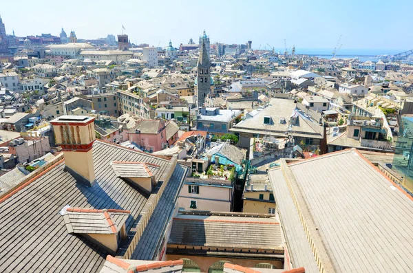 Paysage Urbain Centre Historique Gênes Italie Haut Vue Aérienne — Photo