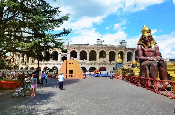 Verona Itália Junho 2016 Cidade Verona Com Piazza Bra Verona — Fotografia de Stock