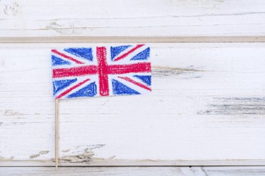 Kağıt bayrak Birleşik Krallık. Brexit kavramı