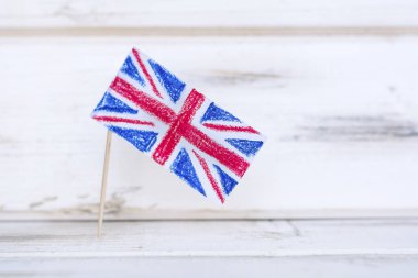 Kağıt bayrak Birleşik Krallık. Brexit kavramı