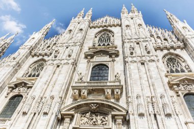 MILAN, ITALY-JUNE 27.2018: Duomo di Milano, Milano Katedrali, Lombardiya, Kuzey İtalya