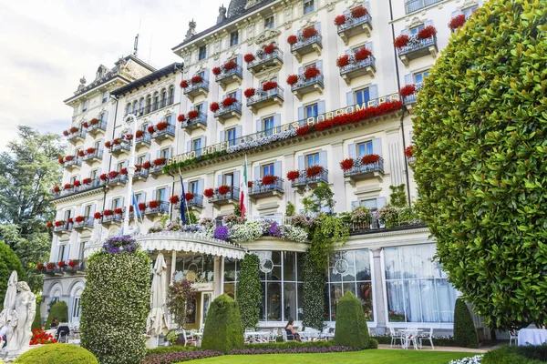Stresa Jezioro Maggiore Włochy Czerwiec 2018 Grand Hotel Des Iles — Zdjęcie stockowe