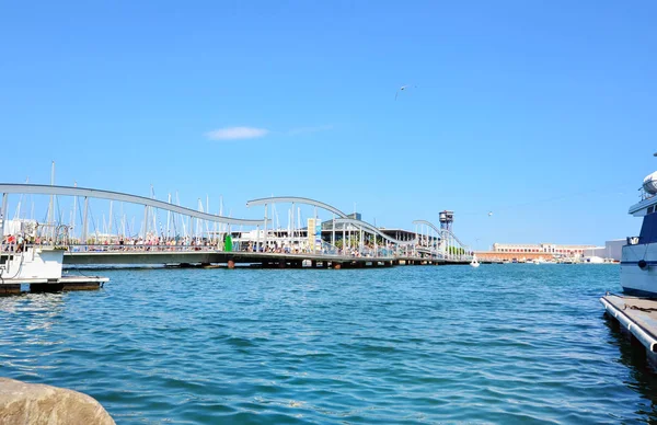 Barcelona España Junio 2016 Marina Port Vell Rambla Del Mar — Foto de Stock