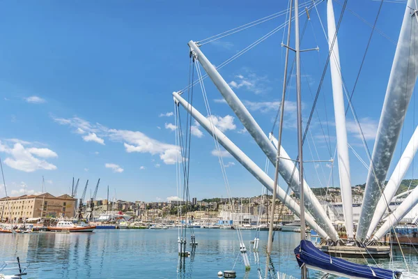 Genoa Italie Juin 2018 Ascenseur Panoramique Bigo Dans Ancien Port — Photo