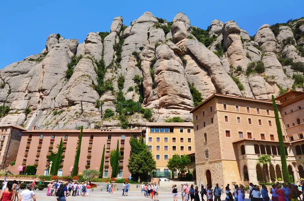 Montserrat Hiszpania Czerwiec 2016 Klasztor Santa Maria Montserrat Góry Ogromne — Zdjęcie stockowe