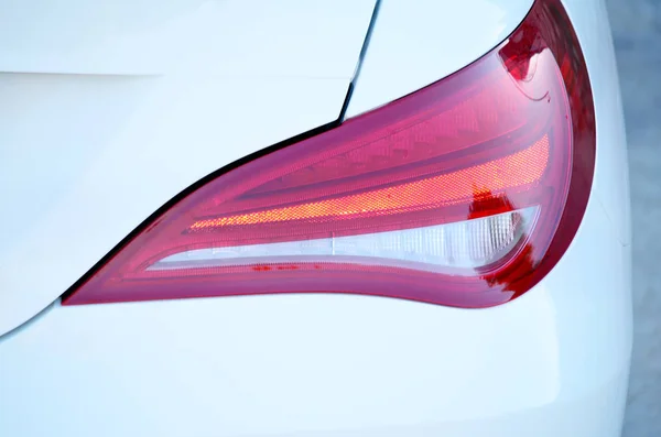 Rear Light Modern White Car — Stock Photo, Image