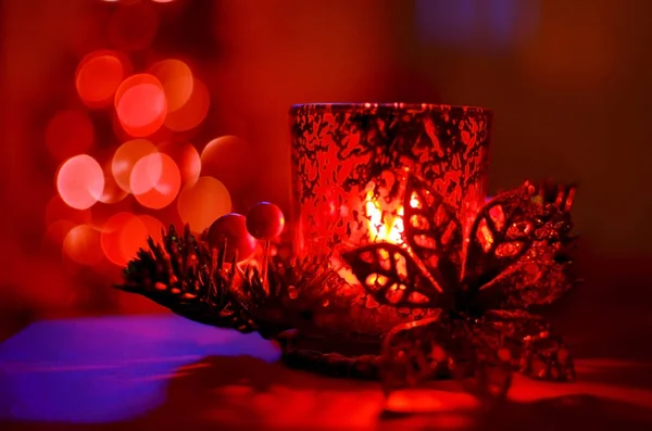 Candela Natale Decorazione — Foto Stock