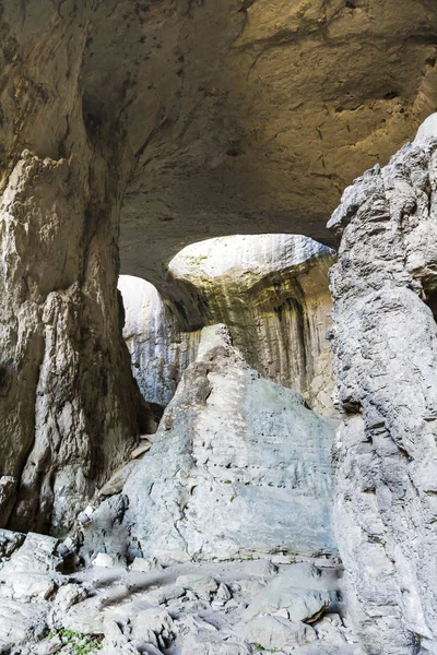 The Eyes of God cave  in Bulgaria. Prohodna Cave