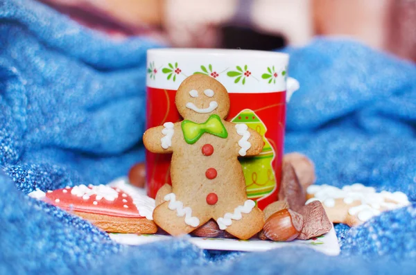 Colorful Appetizing Ginger Cookie Blurred Background — Stock Photo, Image