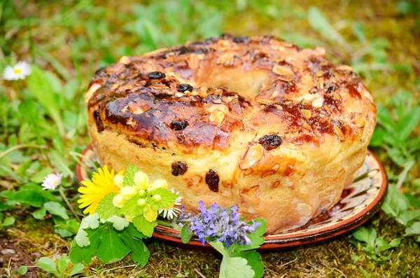 Hausgemachtes Süßes Osterbrot — Stockfoto