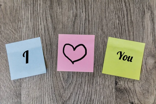 Kleurrijke Sticky Notes Geplakt Een Houten Achtergrond — Stockfoto