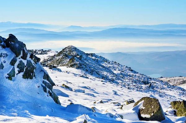 Güzel Karlı Highland Doğal Görünümünü — Stok fotoğraf