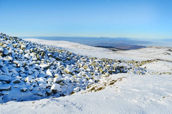 Malebný Pohled Krásných Zasněžených Highland — Stock fotografie