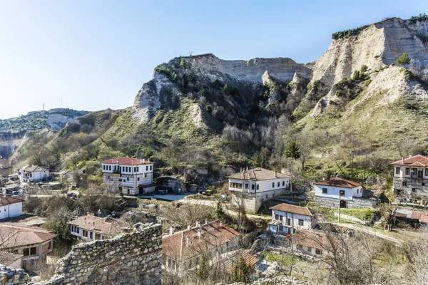 Αστικό Τοπίο Του Melnik Μικρότερη Πόλη Στη Βουλγαρία Πυραμίδες Της — Φωτογραφία Αρχείου