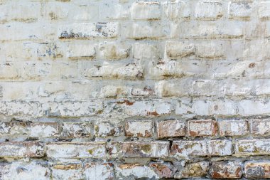 Beyaz Grunge Duvara Tuğla Döşeme Arkaplanı