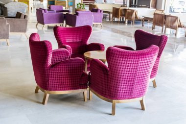 Bodrum,Türkiye,15 Haziran :Hotel Lobby Interior Design.Modern Lobby of Five Stars Luxury Hotel. Lounge Alanı.