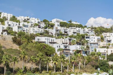 Bodrum'da Tipik Ege Mimarisi, Türkiye.Tepedeki Beyaz Evler 