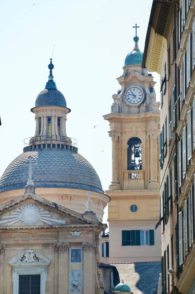 Genoa Italy June 2018 Close Church Gesu Saint Ambrogio Andrea — Stock Photo, Image