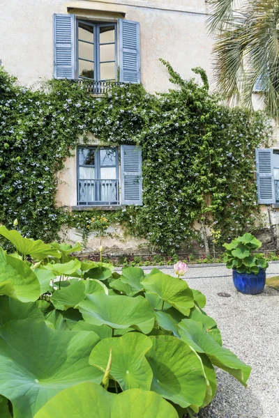 Maison Style Italien Traditionnel Avec Jardin Vert — Photo