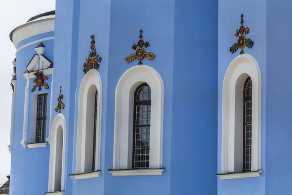 Zárja Ablakokat Kék Templom Szent András Kolostor Kijevben — Stock Fotó