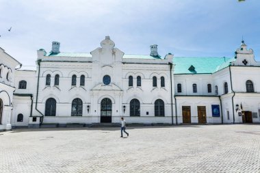 Kiev, Ukrayna - 15 Haziran 2018: Kiev Pechersk Lavra. Kiev Manastırı Mimarisi 