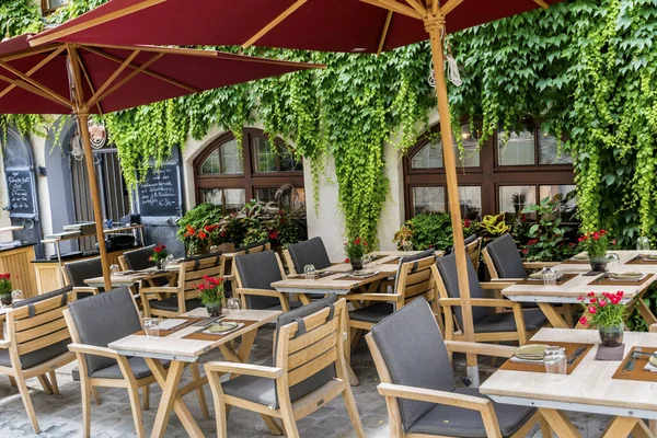 Rome Italië Juni Luxe Outdoor Italiaans Restaurant Cozy Design — Stockfoto