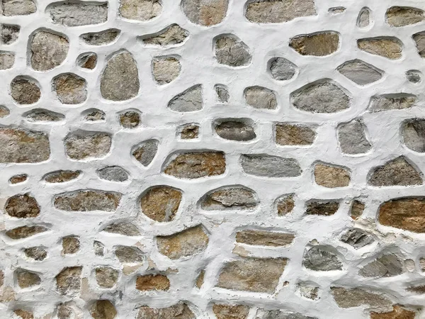 Белая Гранж Стена Камнями Фон Текстуры — стоковое фото