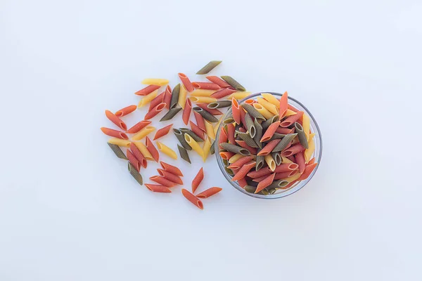 Vegetable spaghetti pasta on a light background — Stock Photo, Image