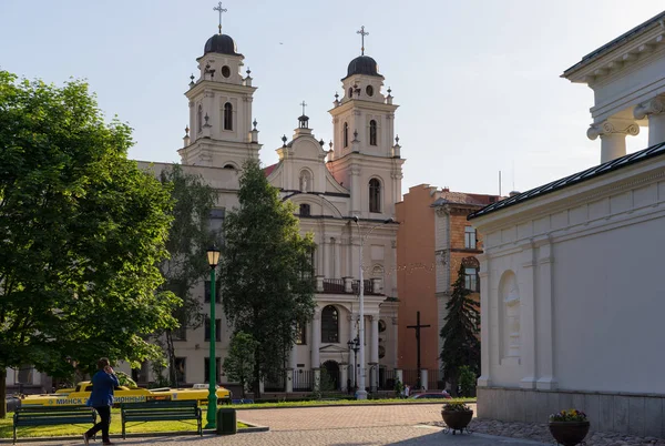 Minsk Bielorrusia Mayo 2018 Catedral Católica Romana Santa María Centro —  Fotos de Stock