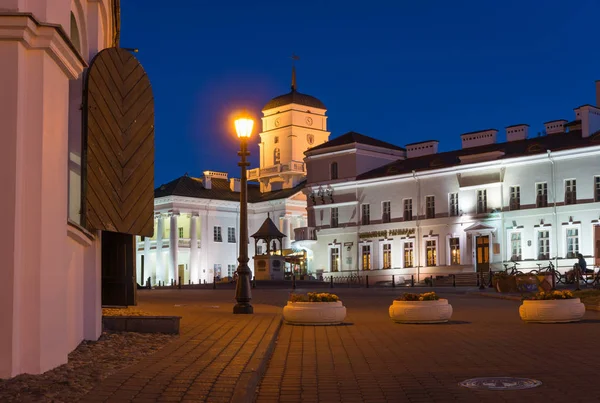 Minsk Biélorussie Mai 2018 Beau Bâtiment Blanc Ancienne Mairie Situé — Photo