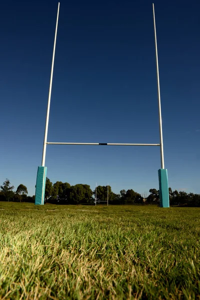 Rugby Goal Posts against a blue sky