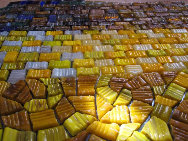 Mosaico Amarillo Placa Pequeña — Foto de Stock