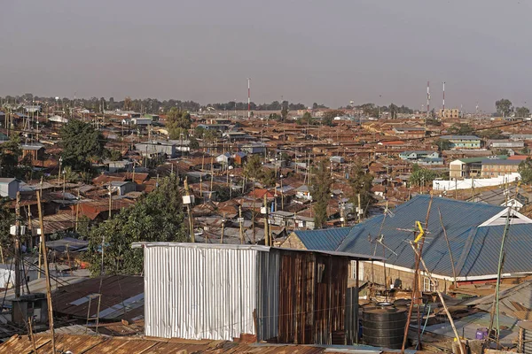 Kibera Μεγαλύτερη Παραγκούπολη Στην Αφρική Ναϊρόμπι Κένυα — Φωτογραφία Αρχείου