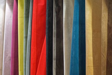 Tekstil kumaş malzeme renk renk örneği örnekleri